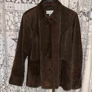 Charles Klein Brown Suede Blazer